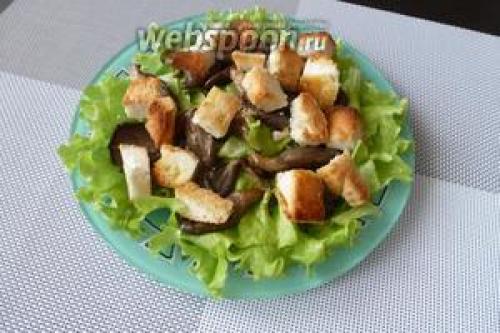 Салат Цезарь с курицей рецепт с грибами. Салат Цезарь с курицей 11