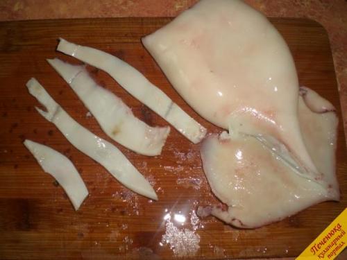 Роллы в домашних условиях с кальмаром. Описание рецепта: 01