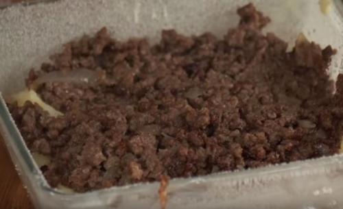 Запеканка картофельная с фаршем и сливками. Классическая картофельная запеканка  с фаршем, приготовленная  в духовке