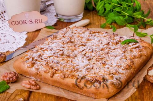 Ореховый пирог со сгущенкой. Пирог со сгущенкой и грецкими орехами 10