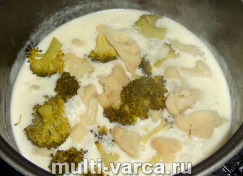 Запеканка из цветной капусты и брокколи в мультиварке. Брокколи и цветная капуста в мультиварке 06