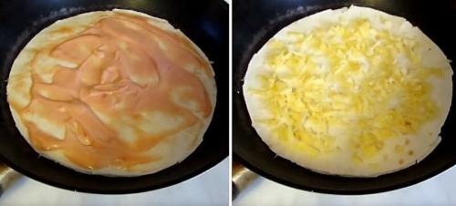 Тонкая пицца на сковороде. Как сделать тонкую домашнюю пиццу из лаваша? 01 Тонкая пицца на сковороде. Как сделать тонкую домашнюю пиццу из лаваша? 01