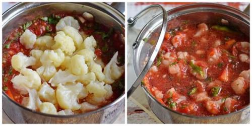 Маринованная цветная капуста, как грибы на зиму. Цветная капуста, маринованная в томате на зиму 14