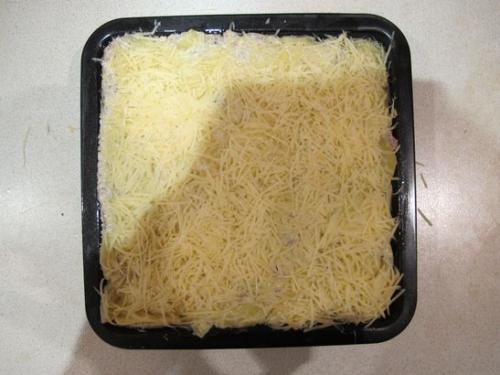 Мясная запеканка со сливками. 