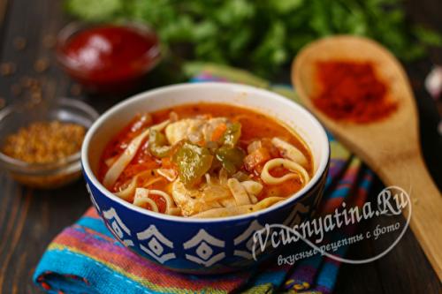 Лагман с курицей и грибами рецепт. Вкусный и сытный лагман с курицей