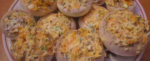 Шампиньоны фаршированные овощами. Рецепт шампиньоны фаршированные овощами