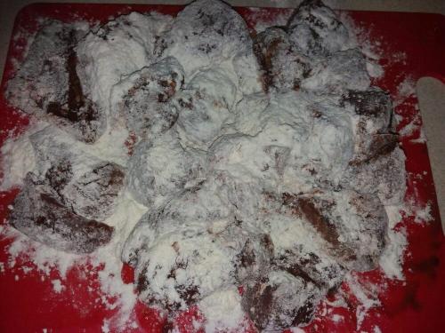 Свиная печень в муке. Нежная свиная печень с овощами