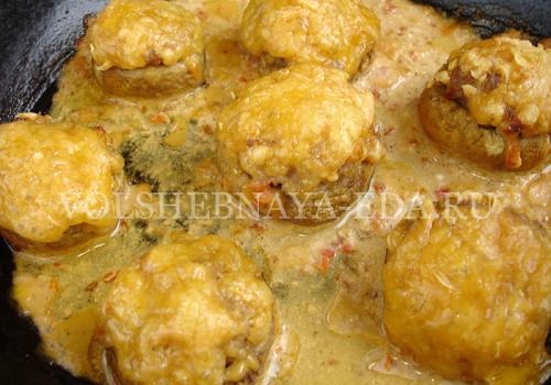 Фаршированные шампиньоны фаршем. Ингредиенты