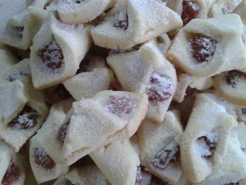 Конвертики из песочного теста с начинкой. 