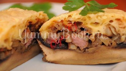 Фаршированные шампиньоны с беконом и сыром. Шампиньоны, фаршированные беконом и сыром 05