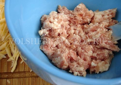 Фаршированные шампиньоны фаршем. Ингредиенты