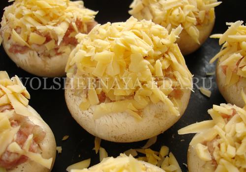 Фаршированные шампиньоны фаршем. Ингредиенты