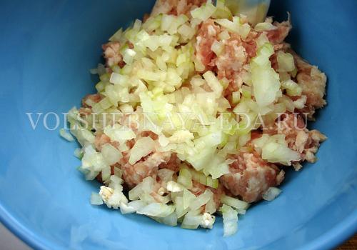 Фаршированные шампиньоны фаршем. Ингредиенты