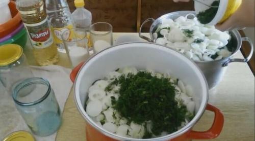 Огуречный салат на зиму. Салатик из огурцов Зимний король (стерилизация не требуется)