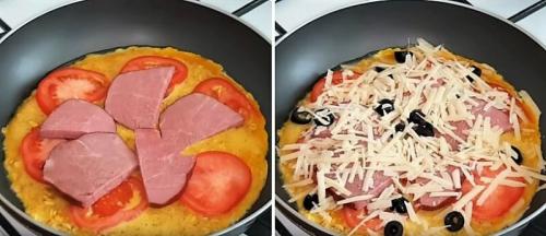 Тонкая пицца на сковороде рецепт. Рецепт 6, пошаговый: пицца на сковороде без сметаны 11