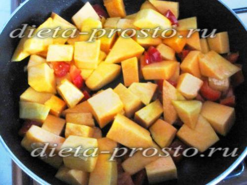 Тыква с томатной пастой. Тушеная тыква по-гречески в томатном соусе 03