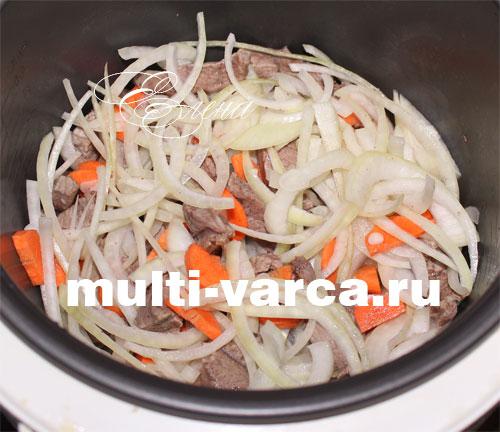 Рис с луком и помидорами в мультиварке. Мясо с рисом и помидорами 03 Рис с луком и помидорами в мультиварке. Мясо с рисом и помидорами 03