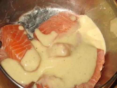 Семга жареная в кляре. Ингредиенты для сёмги в кляре (на 4-ре персоны):