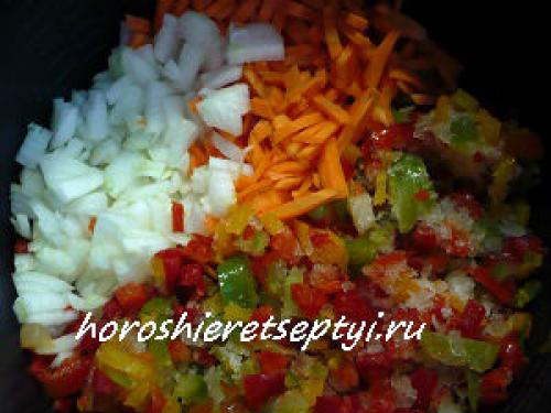 Диетическая тушеная капуста с курицей в мультиварке. Ингредиенты: