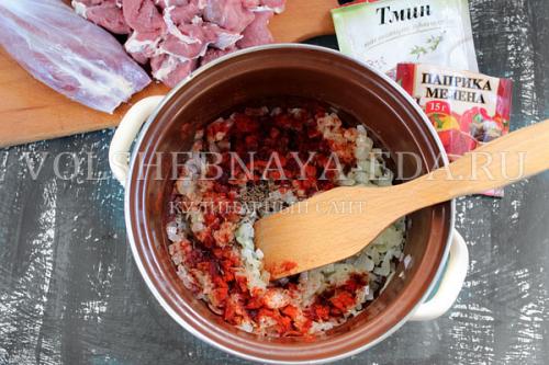 Венгерское рагу суп. Ингредиенты