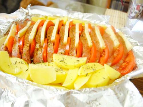 Маринованная свинина с картошкой в духовке. Свинина – гармошка, запеченная в духовке с овощами