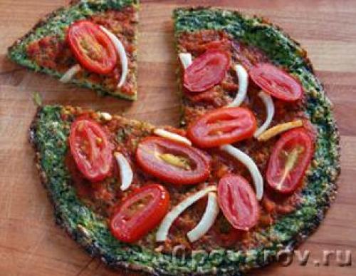 Пицца тесто из брокколи. Диетическая пицца с основой из брокколи