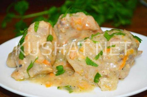 Кролик тушеный с мукой. Кролик, тушеный в сметане. Пошаговый рецепт с фото