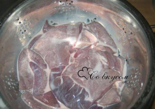 Отбивные из свиной печени