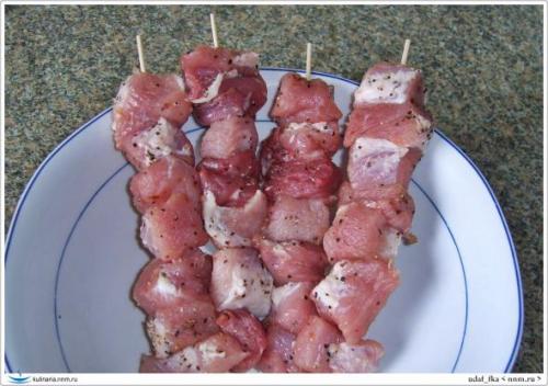 Шашлык в духовке в сковороде. Шашлык  на  сковородке.