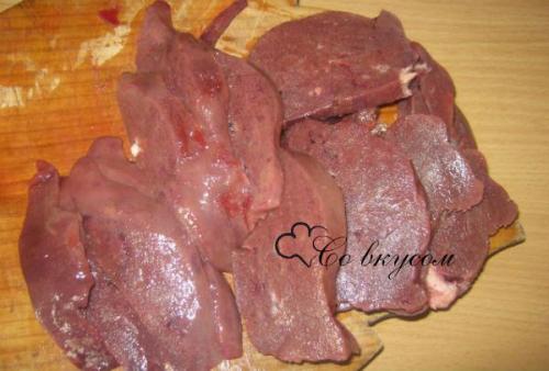 Отбивные из свиной печени