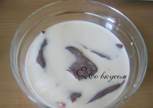 Отбивные из свиной печени