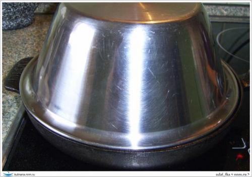 Шашлык в духовке в сковороде. Шашлык  на  сковородке.