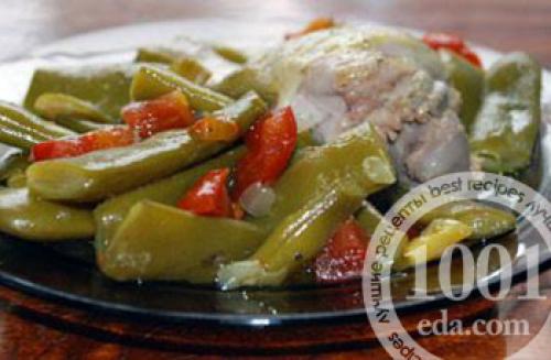 Курица со стручковой фасолью в сливочном соусе. 17 Курица со стручковой фасолью в сливочном соусе. 17