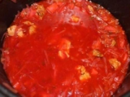 Борщ в мультиварке без обжарки овощей. Дивный постный борщ, приготовленный в мультиварке 13