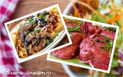 Блюда из говядины с грибами. Тушеная говядина с грибами (рецепт с подливой).