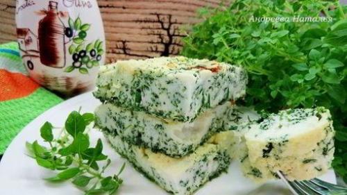 Омлет из белков с зеленью 03