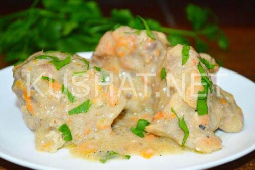 Кролик тушеный с мукой. Кролик, тушеный в сметане. Пошаговый рецепт с фото