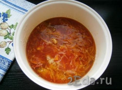 Борщ в мультиварке без обжарки овощей. Дивный постный борщ, приготовленный в мультиварке 12