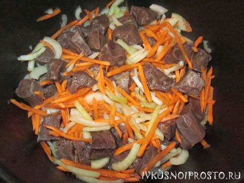 Говяжье сердце в мультиварке с овощами. Говяжье сердце в мультиварке