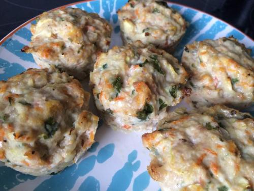 Маффины с курицей без муки. Куриные маффины.