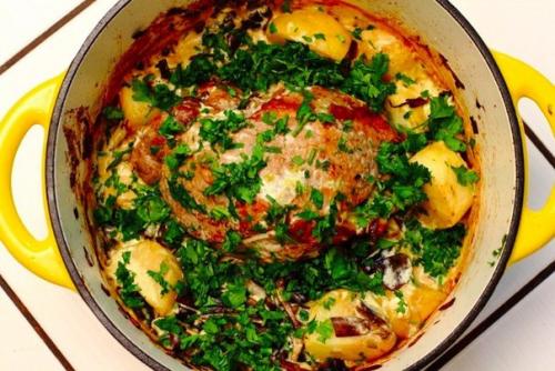 Жаркое из телятины с грибами. Жаркое из телятины с лесными грибами