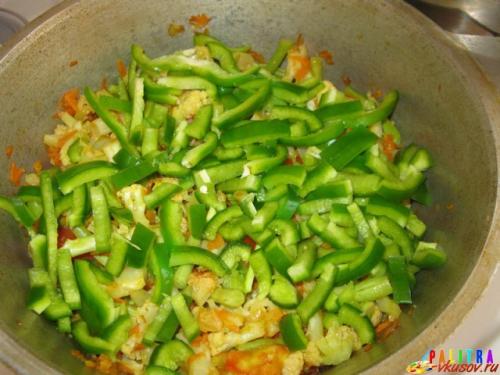 Курица со стручковой фасолью и цветной капустой. Цветная капуста тушеная со стручковой фасолью (фото-рецепт)