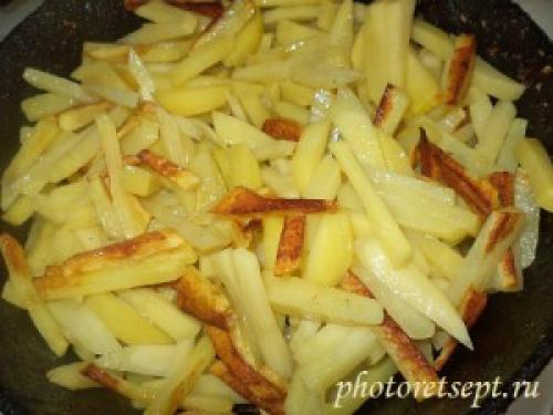 Картошка с лисичками.