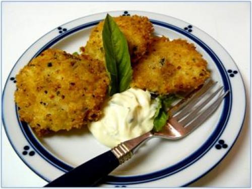 Рисовые котлеты с сыром