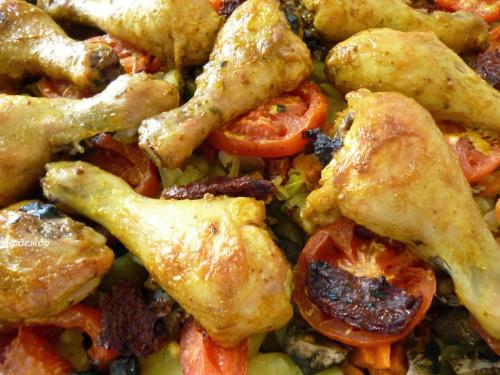 Жаркое с вялеными помидорами. Куриное жаркое с грибами и вялеными помидорами