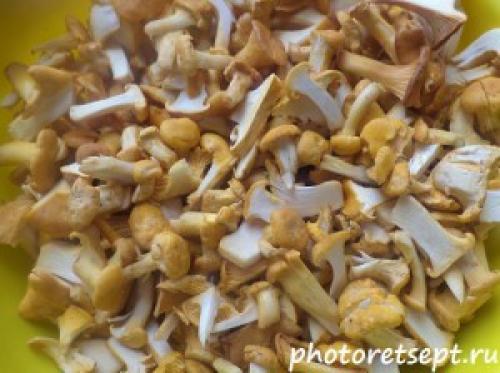 Картошка с лисичками.