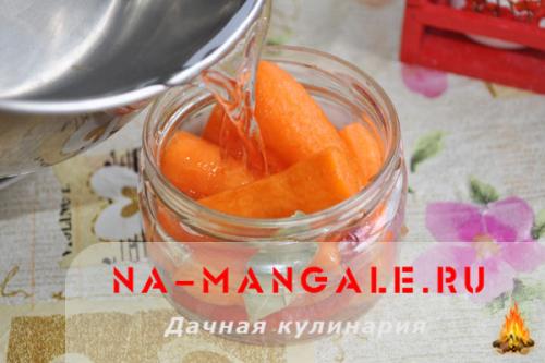 Маринованная морковь. Острая маринованная морковь с чесноком и перцем