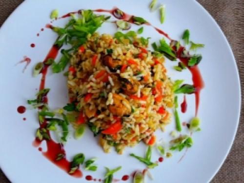 Рецепт рис с морепродуктами в сливочном соусе. Ингредиенты 02 Рецепт рис с морепродуктами в сливочном соусе. Ингредиенты 02