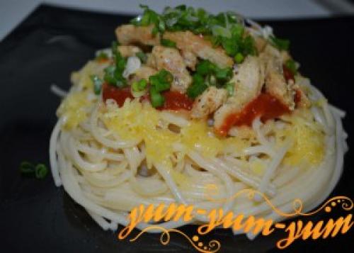 Макароны с индейкой и сыром. Спагетти с индейкой и сыром