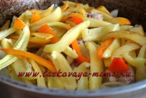 Чахохбили из курицы с перцем. Чахохбили из курицы с болгарским перцем